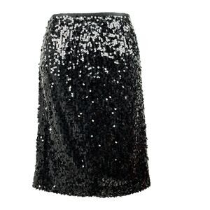 Calvin Klein Skirt Size 4 sequin pencil midi knee length black